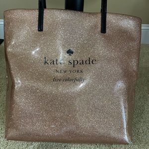 Kate Spade rose gold sparkly purse Tote